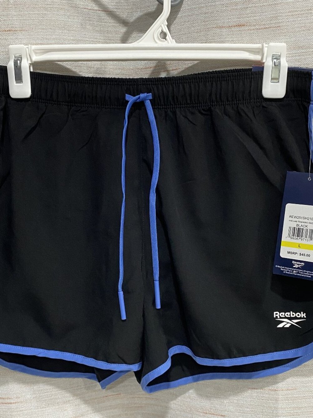 Reebok Pro-Am Training Shorts Black Blue Large Womens (Reg$:45)(240)